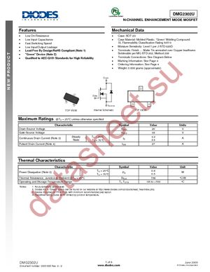 DMG2302U-7 datasheet  